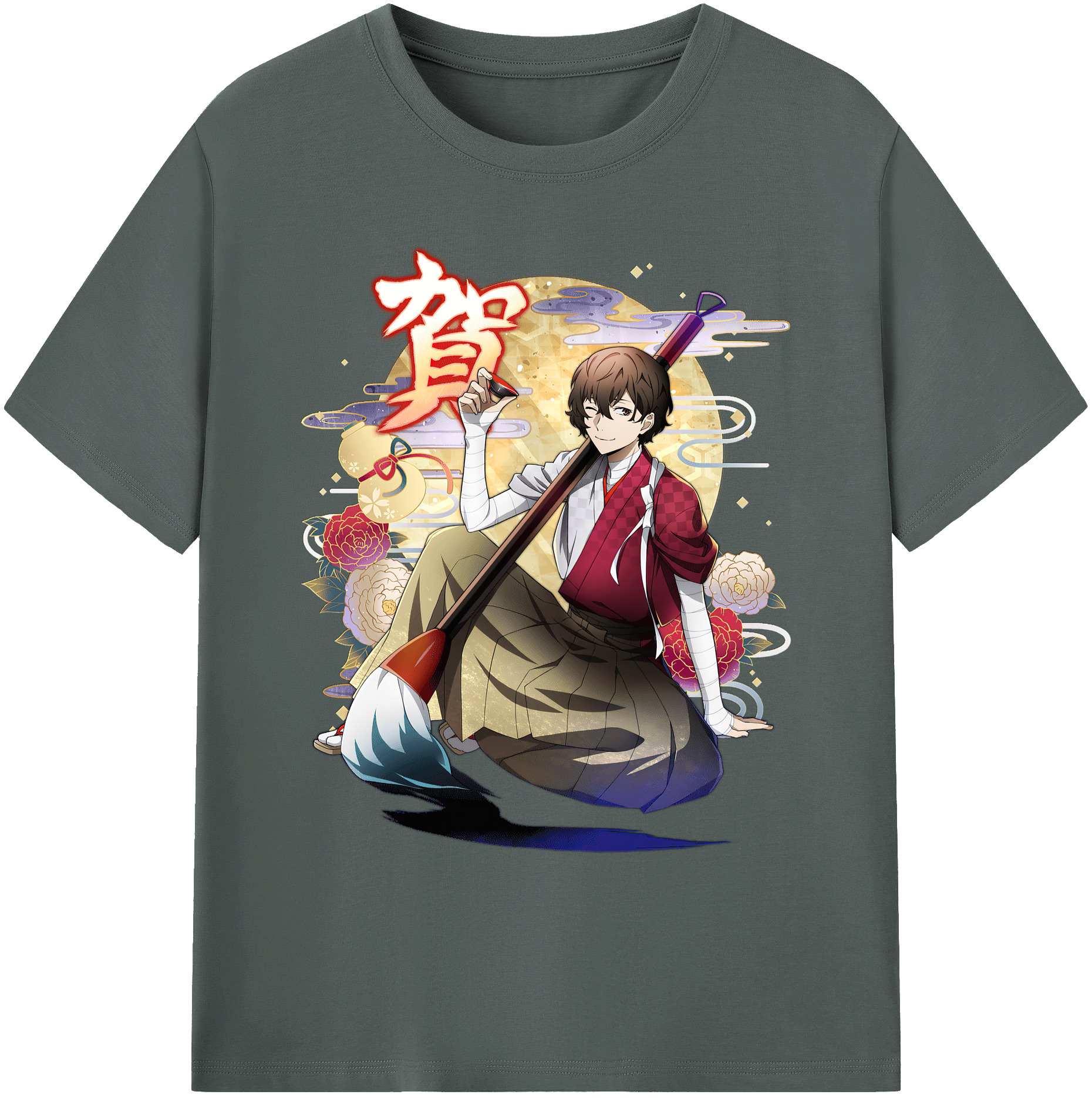 （画像用） 文豪ストレイドッグス Bungo Stray Dogs 綿100％ メンズ半袖Tシャツ｜肌触りやわらか＆通気性